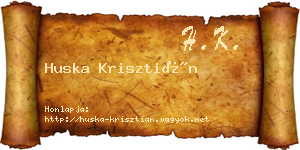 Huska Krisztián névjegykártya