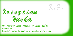 krisztian huska business card